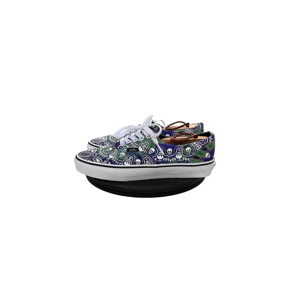 RARE Womens Vans Era 'Bandana Tie Dye Skull' Sneakers Shoes Purple Green Size 8